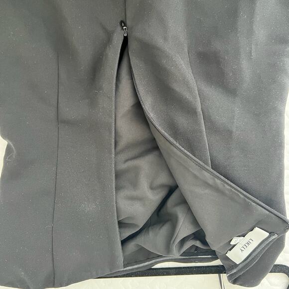 Likely Araya Black Twist-Detail Strapless Mini Dress Size 6 Bow Formal or Semi - Picture 11 of 13